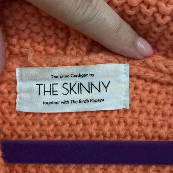 The Erinn Cardigan by THE SKINNY together with The Bird's Papaya-Orange sherbet - Picture 2 of 5